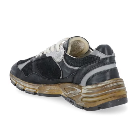 Golden Goose Men Running Dad Star Sneakers Black White Auth - Picture 4 of 7